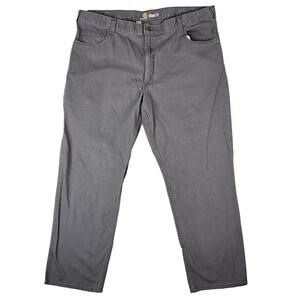 Carhartt Pants Mens 42x30 Gray Rugged Flex Canvas Relaxed Fit 102517-039